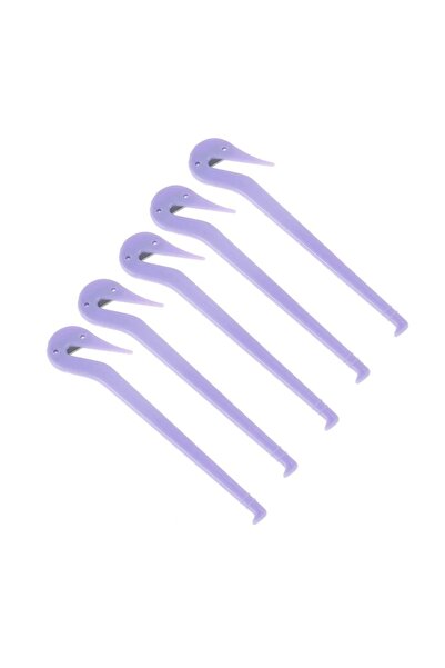 Choice1 أداة قص ربطات الشعر البنفسجية (5 قطع) - أداة مثالية لتصفيف شعر الفتيا...