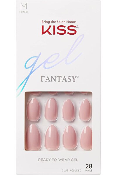 Kiss أظافر جل خيالية جاهزة للارتداء بنمط حلوى الروك