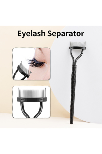 Choice black 1-pack eyelash comb, eyelash separator - curved design, curling ...