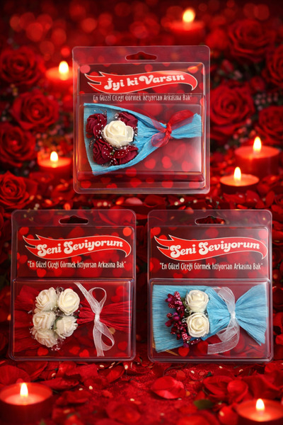 KZNovaStyle باقة ورد صغيرة رومانسية |   أنا أحبك / أنت هنا يا شاهد! |   هدية ...