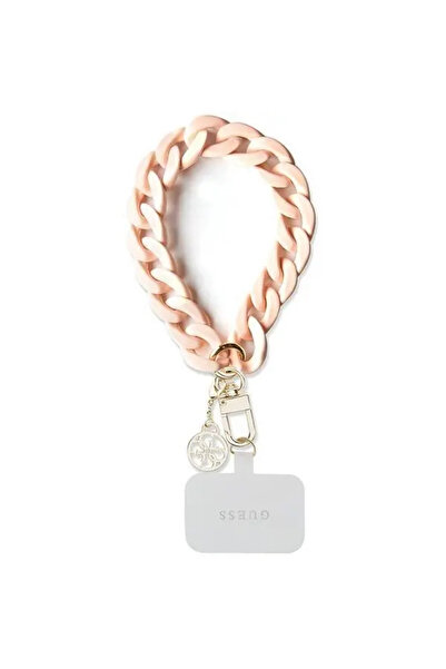 Guess GUOUCBMC4MP Universal Big Hand Strap case - pink Acrylic 4G Charm