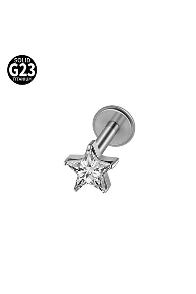Choice Shaft 1.2x8mm 1PC Style 4 1PCS G23 Titanium Lip Stud Star Horse-eye El...