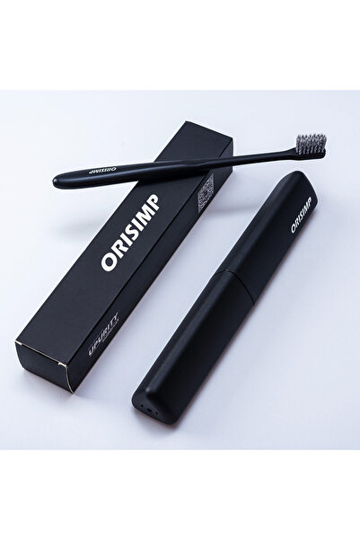 Choice3 فرشاة أسنان سوداء بسيطة للبالغين، ذات شعيرات ناعمة ورأس صغير، مع علبة...