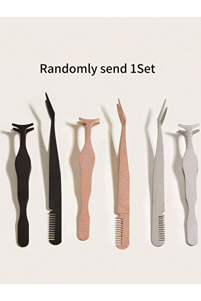 Choice black 1 Set of 2 Pieces with Comb, Eyelash Curler, Angled Fine-Tipped ...