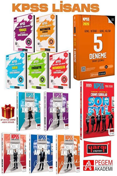 Yargı Yayınları 2026 Pegem GYGK Soru Bankası Seti+GYGK Deneme+Yargı GYGK Konu...