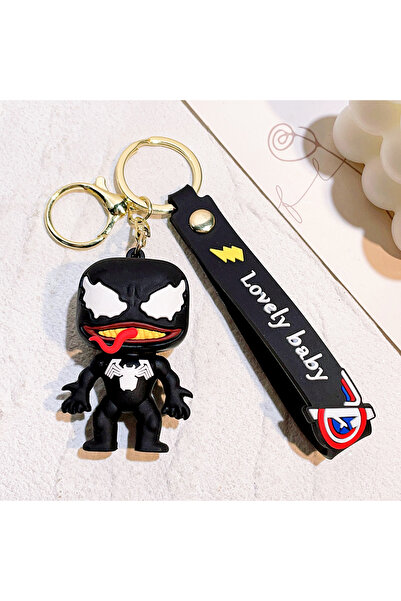 Miniso KC3436 Spider Man Keychain - Ghost Spider Gwen Red Spider Venom Cute S...