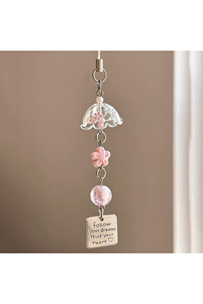 Choice سلسلة مفاتيح شفافة A12، قلادة جرس رياح لطيفة، حلقة مفاتيح، حبل للهاتف ...