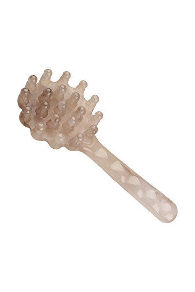 Choice مشط تدليك الرأس على شكل صدفة رمادي اللون، قطعة واحدة، بمقبض طويل، مصنو...