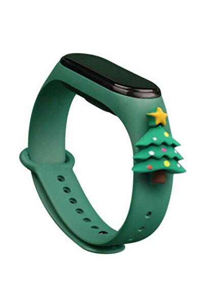 OEM Xmas Strap for Xiaomi Mi Band 6 / Mi Band 5 Christmas Tree Dark Green