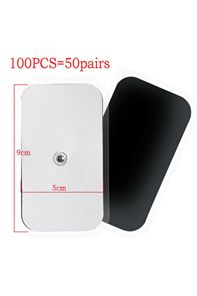 choice2 ١٠٠ قطعة من وسادات الأقطاب الكهربائية ٥×٩ سم، مزودة بزر كبس، ٣٫٥ مم، ...