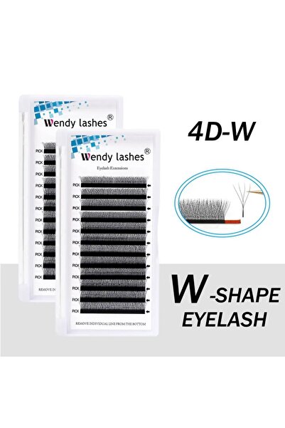 Choice14 رموش ويندي على شكل حرف W، مقاس 10 مم، سمك 0.07 مم، أبعاد 4D، مستلزما...