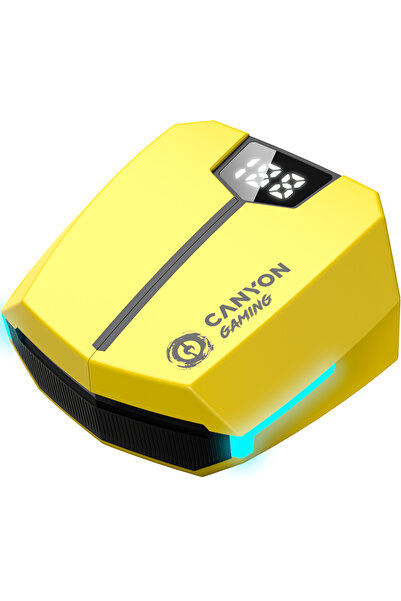 CANYON CND-GTWS2Y, Casti gaming True Wireless In Ear, Galben / Negru