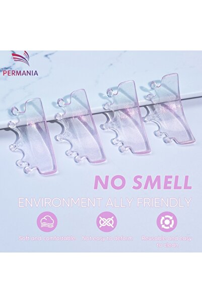 Choice وسادات سيليكون شفافة وردية اللون من بيرمانيا، 4 قطع، لتنعيم ورفع الرمو...