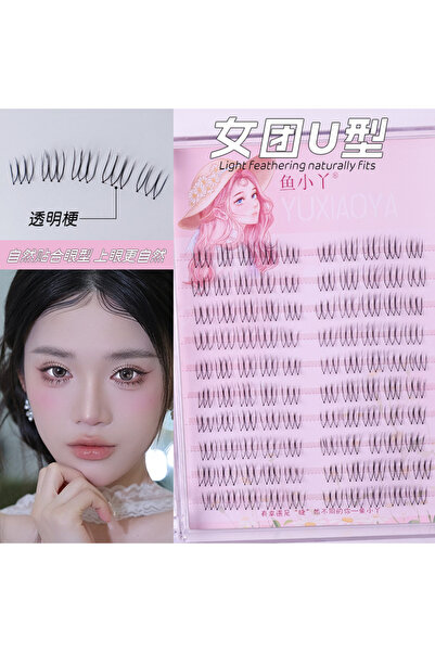 Choice3 C transparent U Shape Individual Lashes C Curl Kpop False Eyelashes K...