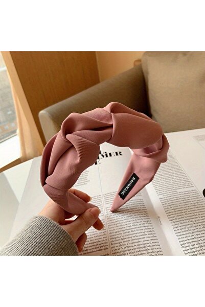 Choice1 ربطة شعر وردية اللون بتصميم أنيق، مزينة بخمس زهور، بلون موحد، بنمط طي...