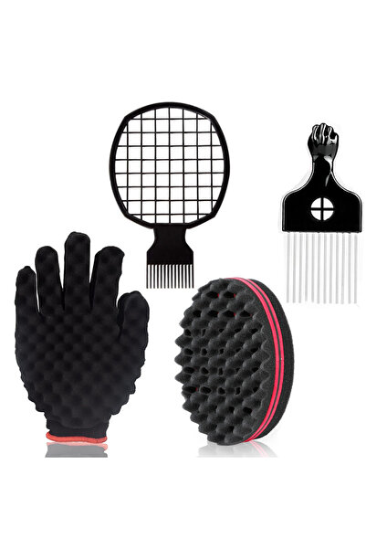 Choice مجموعة من 4 قطع من أمشاط التصفيف الملتوية، فرشاة شعر سحرية مزدوجة الجو...