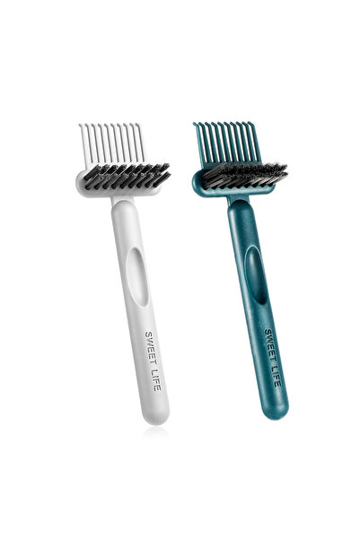 Choice 2PCS 1/2 Pcs Hair Brush Cleaning Tool 2-In-1 Comb Cleaning Brush Comb ...