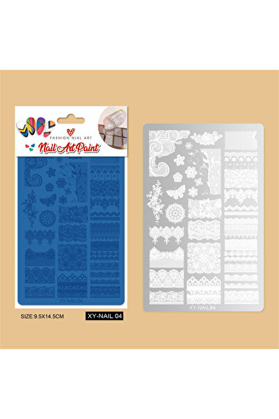 Choice قالب طباعة فن الأظافر الزهري من الدانتيل إلى الدانتيل، بنمط الزفاف الف...