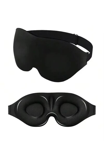 Choice قناع عين أسود ثلاثي الأبعاد قابل للتعديل مناسب للرجال والنساء بدون ضغط...