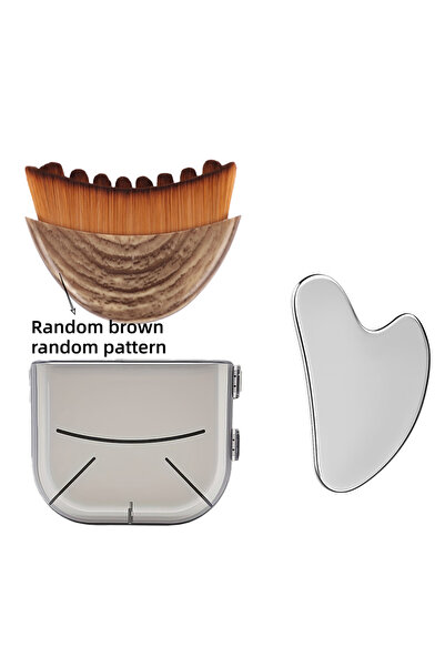 Choice VIOLET Stainless Steel Gua Sha Tool & Lymphatic Drainage Face Brush Se...