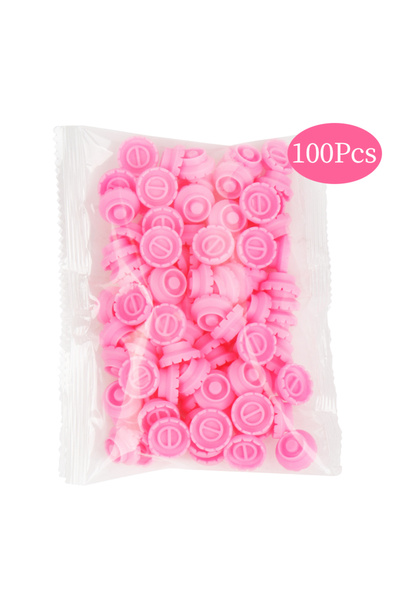 Choice 100 قطعة من حوامل غراء الرموش الفردية للاستخدام مرة واحدة، لون وردي، ل...
