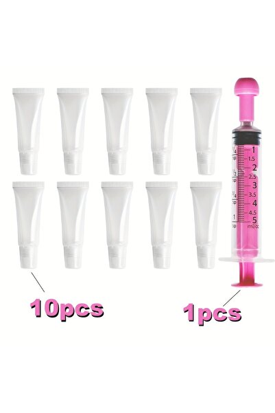 Choice 1set Portable 10 empty 8-milliliter lip balm tubes for filling. Cosmet...