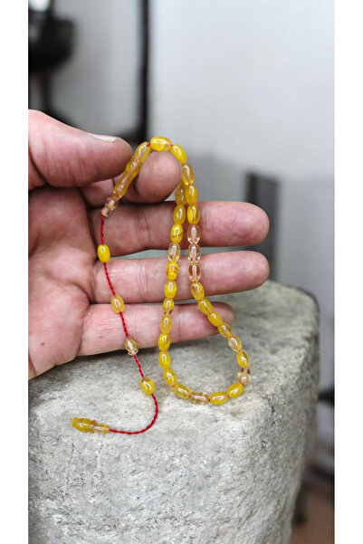 İnan Tesbih Mini Size Hareli Model Crimped Amber Prayer Beads