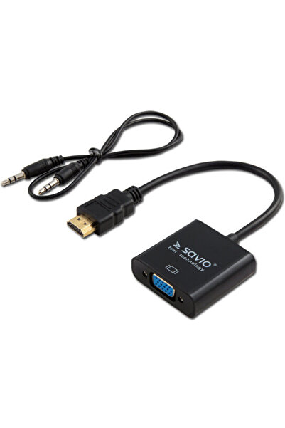 Savio Adaptor HDMI (M) – VGA (F) cu audio CL-23/B Negru