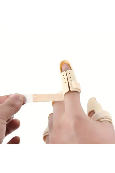 choice2 جبيرة بلاستيكية للأصابع، مقاس 3، لون بيج، قطعة واحدة، لعلاج إصبع الزن...