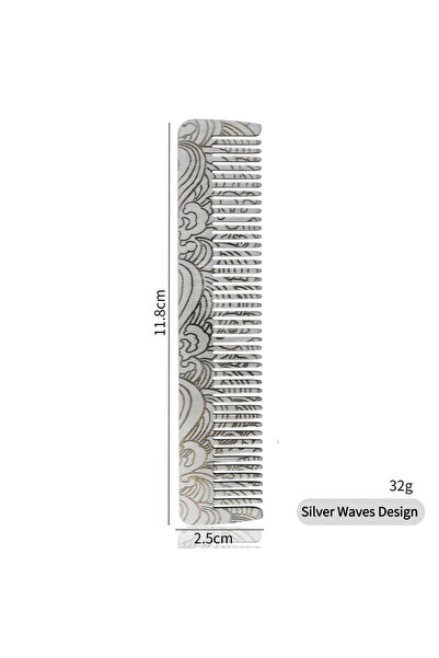 Choice3 أمشاط حلاقة فضية جديدة محمولة من الفولاذ، قطعة أو قطعتين، بنقوش مميزة...
