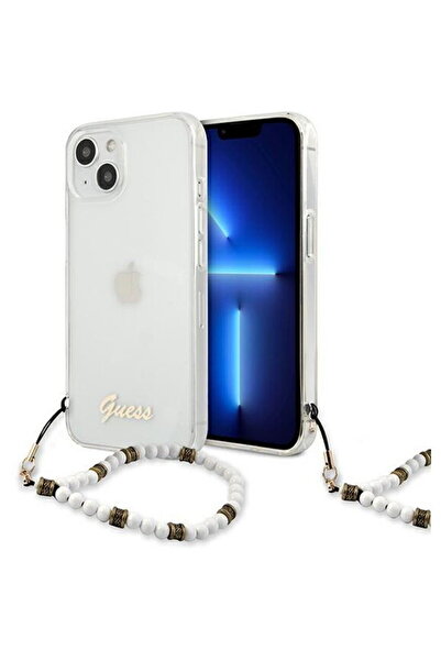 Guess GUHCP13SKPSWH iPhone 13 mini 5.4" Transparent hardcase White Pearl