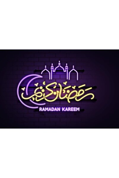 Slasa Ramadan Kareem LED Neon Sign 50×80 cm with 6mm Acrylic Base Multicolor