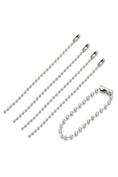 Choice سلاسل خرز كروية من الروديوم، 2.4 مم × 10 سم، 100 قطعة، بأطوال 8/10/12/...