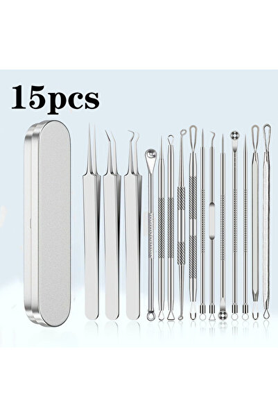 choice2 15pcs 15pcs Facial Cleansing Beauty Tool Set Stainless Steel Pliers C...