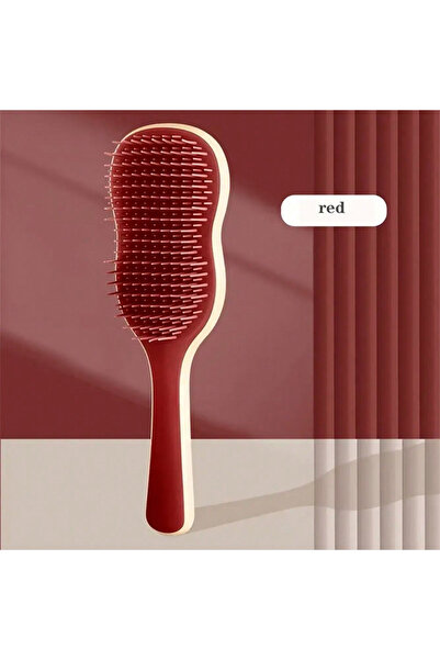 Choice مشط تدليك أحمر للشعر، فرشاة مضادة للتشابك، بخاخ لتصفيف الشعر وفك التشا...
