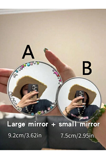 Choice قطعة واحدة أ، قطعة واحدة ب، مرآة صغيرة دائرية للسفر، مرآة عاكسة، مرآة ...