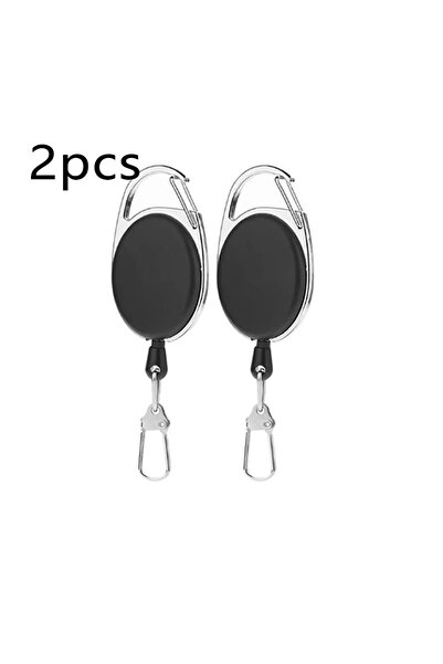 Choice 2PCS 1-15Pcs Retractable Key Chain Reel Badge Holder Fly Fishing Zinge...