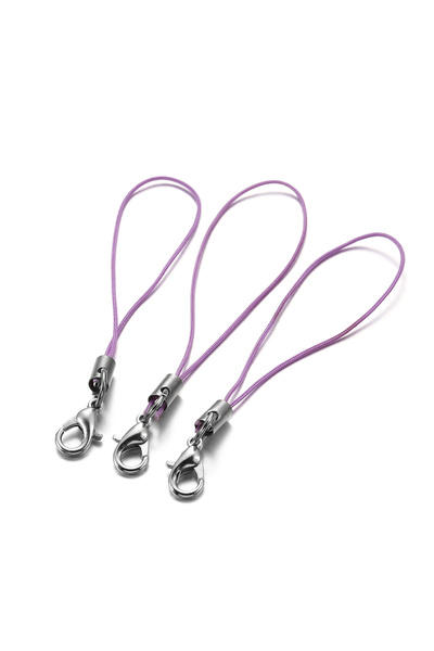 Choice مجموعة من 100 قطعة من الحبال والأحزمة، باللون الأرجواني، مزودة بمشابك ...