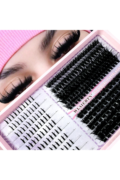 Choice مجموعة وصلات رموش ميكس 0.07 مم D Spikes100D120D، رموش فردية ثلاثية الأ...