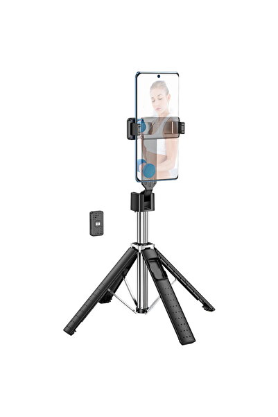 Hoco Selfie Stick Wireless Bluetooth 4.0 cu Telecomana si Trepied - (K18) - B...