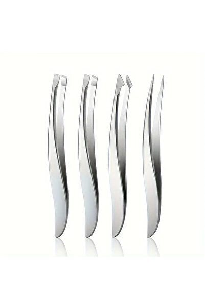 Choice 4 pcs with box Precision Stainless Steel Tweezers for Eyebrow Hair Fac...
