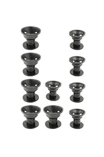 Choice مجموعة تجعيد الشعر بدون حرارة مكونة من 10 قطع باللون الأسود (5 صغير - ...