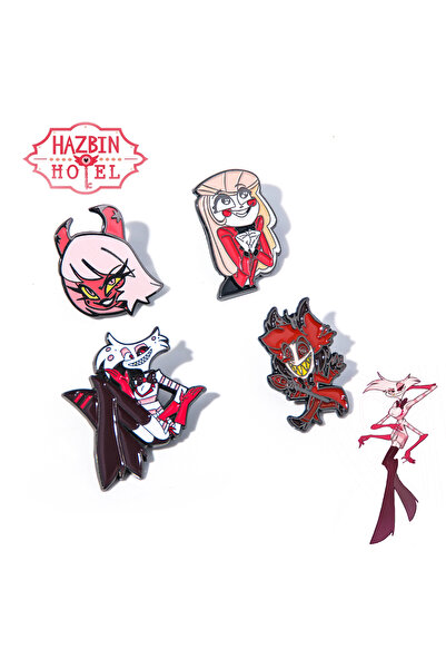 Choice 4 قطع من دبابيس الزينة المعدنية لشخصية تشارلي دورست من أنمي فندق هازبي...