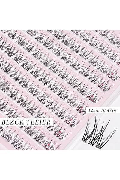 Choice رموش صناعية ذاتية اللصق من المنك الصناعي، 12 مم، من SLYW، 120 حزمة، بد...