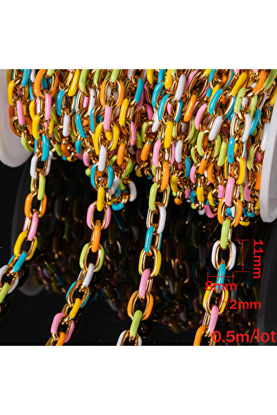 Choice8 سلسلة كابلات نسائية مطلية بالذهب، لون أخضر، بطول 0.5 متر أو 0.5 متر/1...