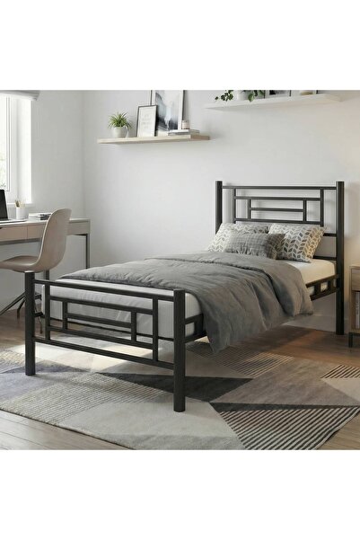 Mobilya Dükkanım Agora Tek Kişilik Metal Karyola 120x200 Siyah