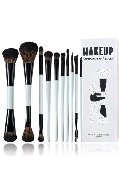 choice2 مجموعة فرش مكياج الوجه Qianlv10Zhidaihe، 3/6/10 قطع، فرش مكياج مزدوجة...