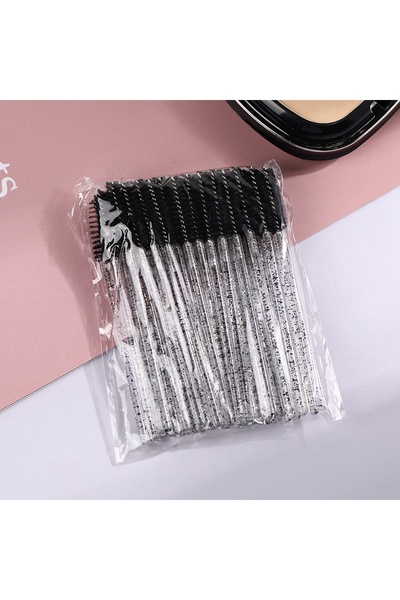 Choice9 Black-50PCS 50Pcs Crystal Eyelash Brush Disposable Mascara Wands Eyel...