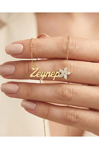 İNDİGO TAKI Lotus Çiçeği İsimli 14 Ayar Altın Kolye