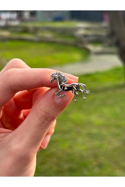 Zeys Silver 925 Ayar Gümüş At Figürlü Broş